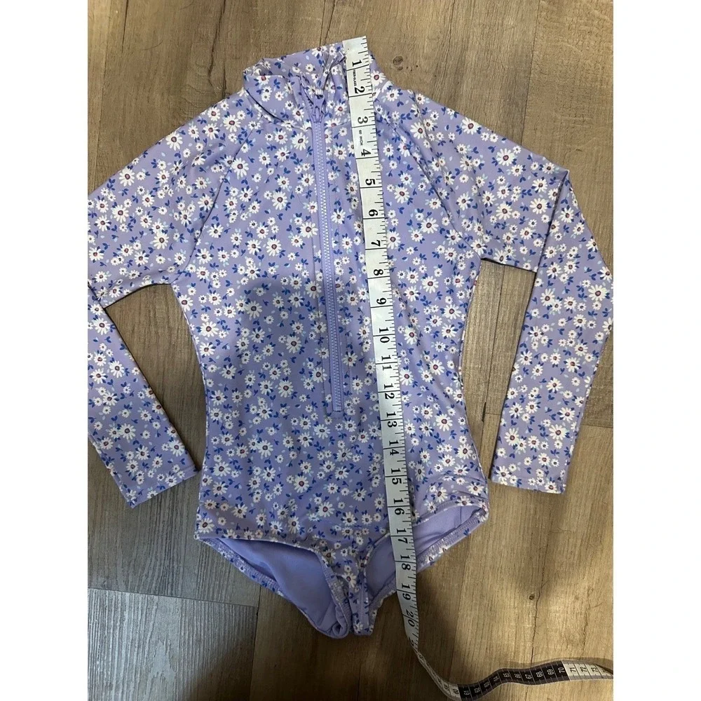 Gap‎ Kids Rash Guard Swim One-Piece Warm Violet XS